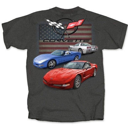 Chevy Chevrolet Corvette C5 U.S. Flag Short Sleeve T-Shirt