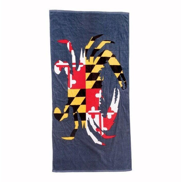 Maryland Flag Crab Beach Bath Towel