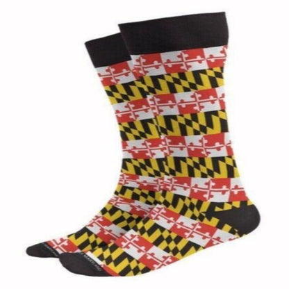 Maryland Flag Stripes Dress Socks