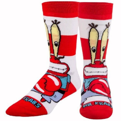 Mr. Krabs Red Athletic Crew Socks