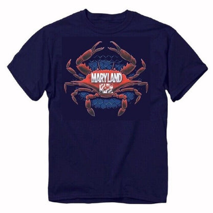 Maryland Crab Flag Emblem Short Sleeve T-Shirt