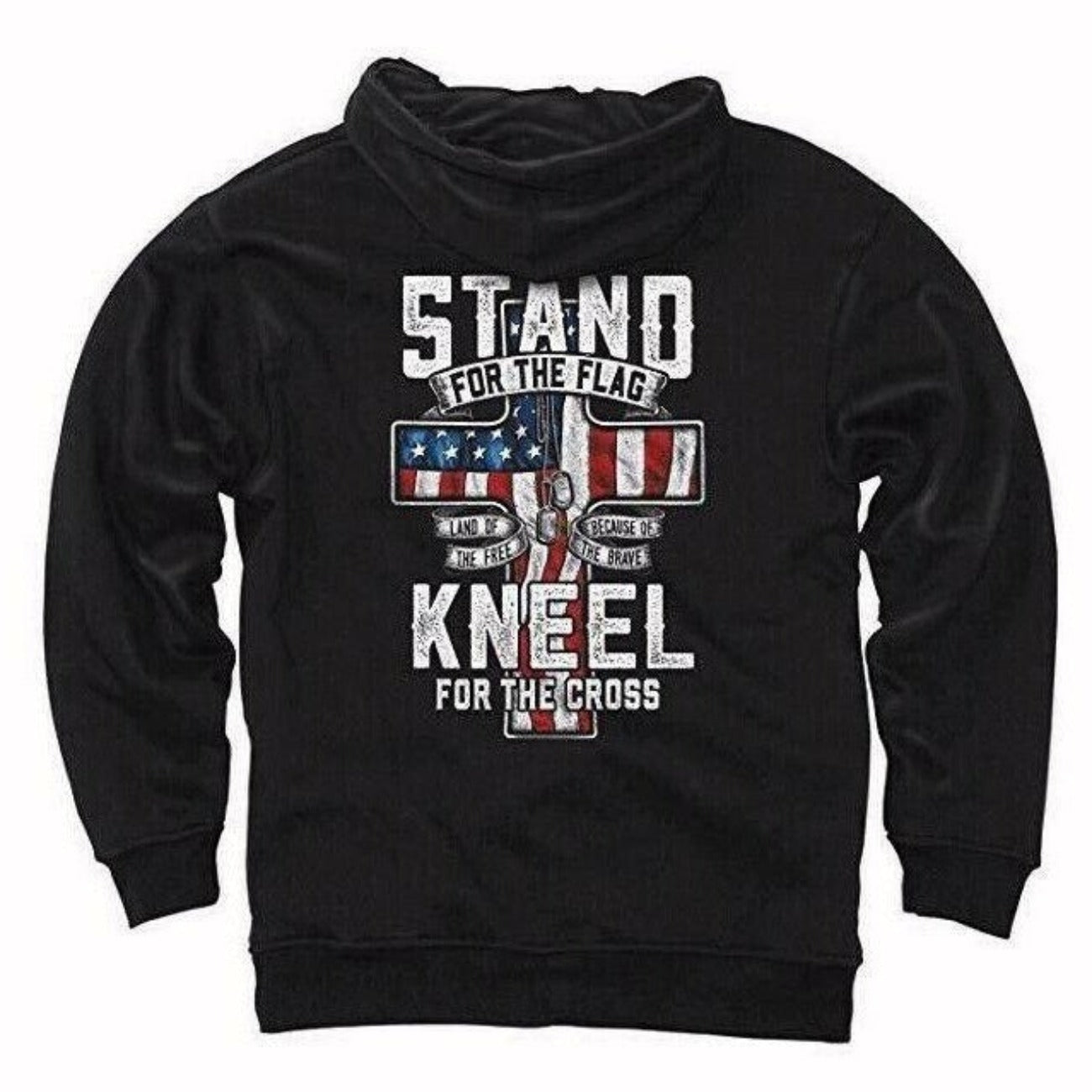 Stand for the Flag Kneel for Cross Pullover Hoodie