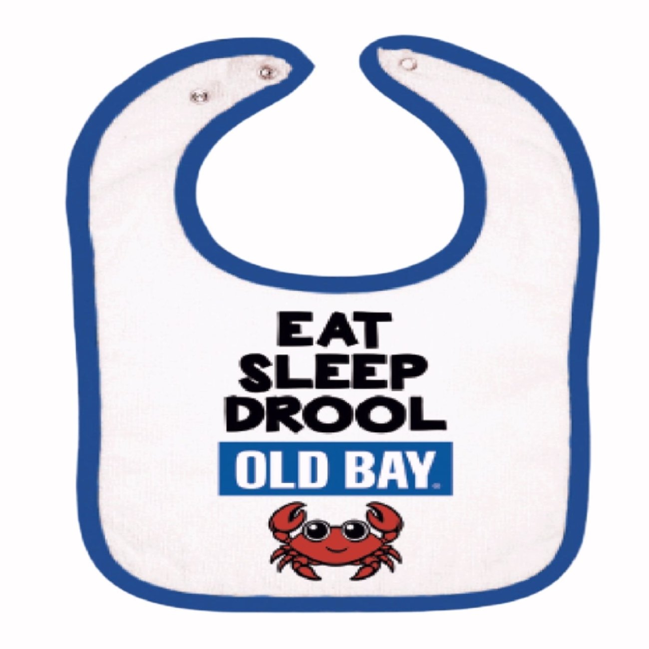 Old Bay Eat Sleep Drool Baby Bib