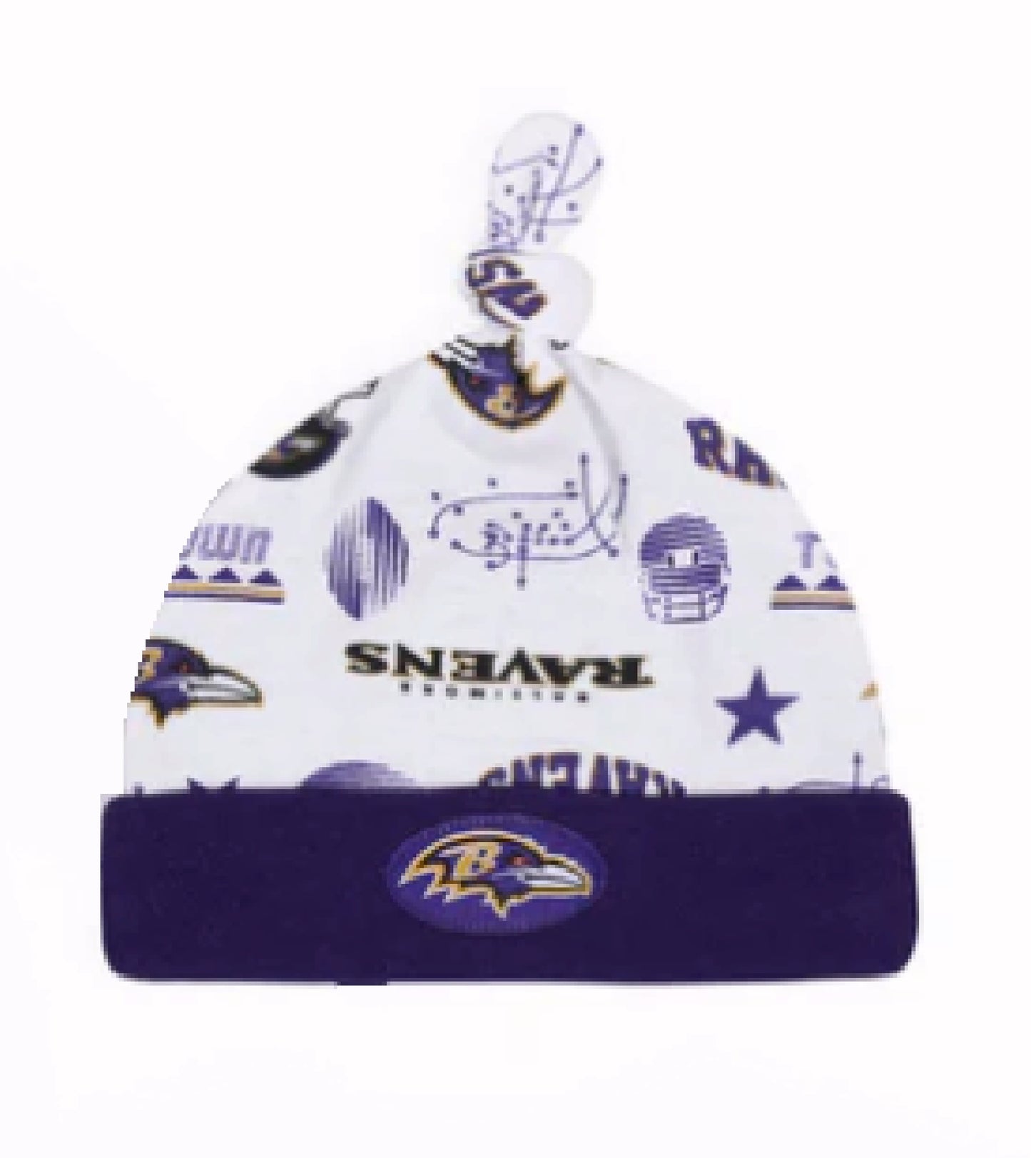 Baltimore Ravens Gerber 3-Piece Baby Infant Bodysuit, Sleep ‘N Play & Cap Set