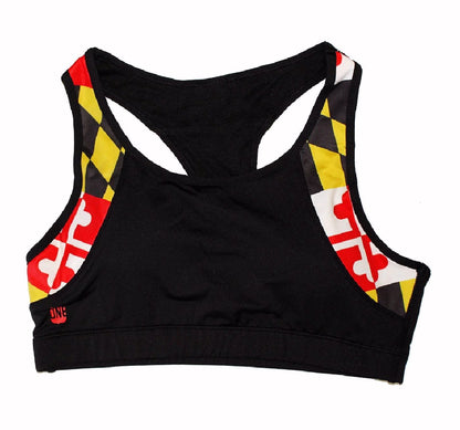 Route One Maryland Flag Outline Sports Bra