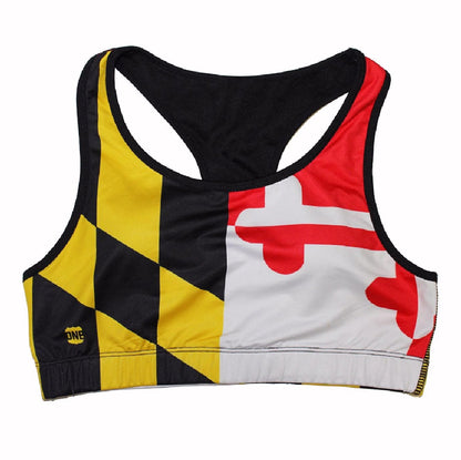 Route One Maryland Full Flag Sports Bra