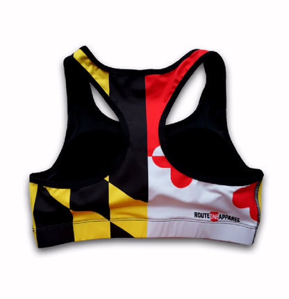 Route One Maryland Full Flag Sports Bra