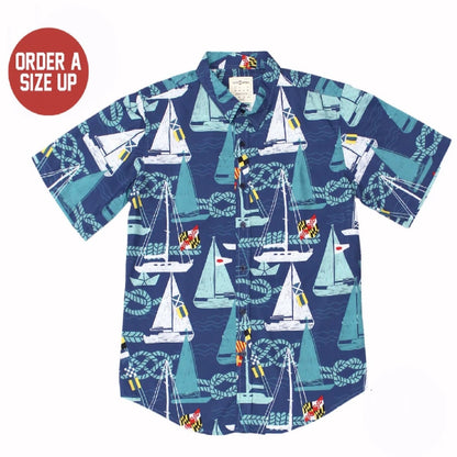 Maryland Nautical Sailboat Seaborn Hawaiian Style Dress Shirt