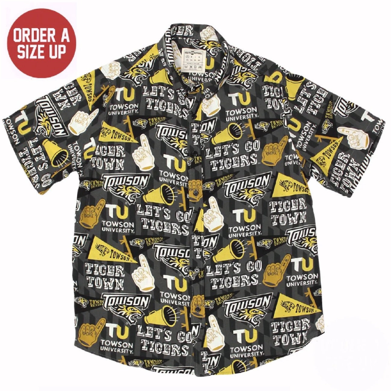 Towson University Tigers Hawaiian Style Dress Shirt