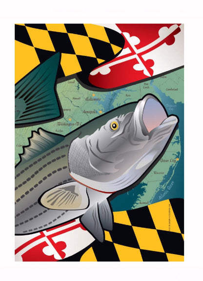 Maryland Flag Rockfish Garden Flag