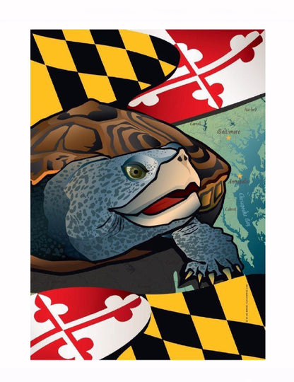 Maryland Flag Terrapin Turtle Garden Flag