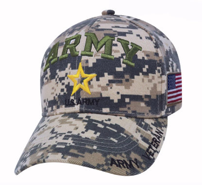 United States Army Veteran Digi Camo Embroidered Cap Hat