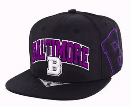 Baltimore “B” Embroidered Snapback Cap Hat