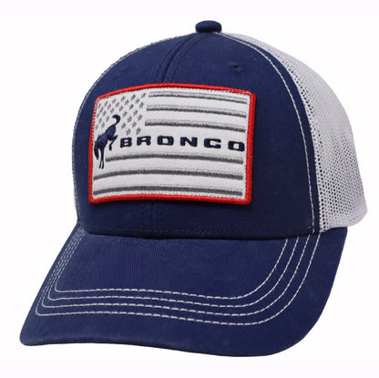 Ford Bronco USA Flag Patch Mesh Cap Hat