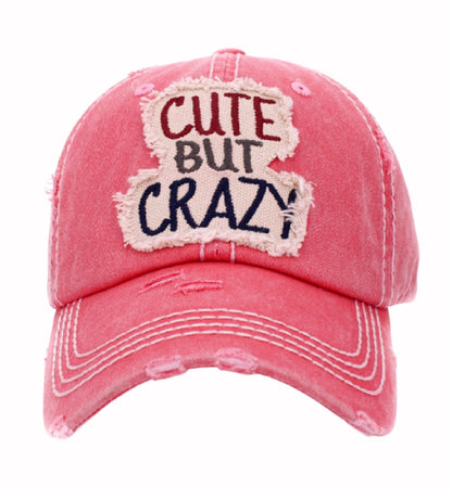 Cute But Crazy Hot Pink Cap Hat