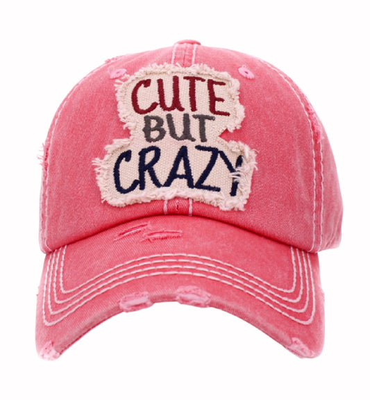 Cute But Crazy Hot Pink Cap Hat