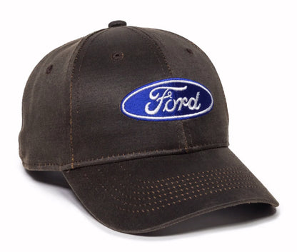 Ford Oilskin Style Embroidered Patch Camo Cap Hat