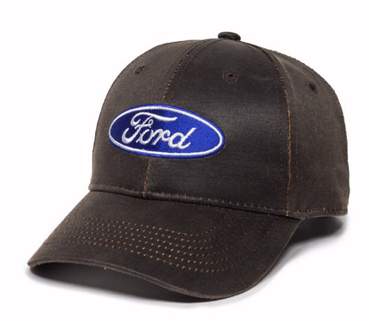 Ford Oilskin Style Embroidered Patch Camo Cap Hat