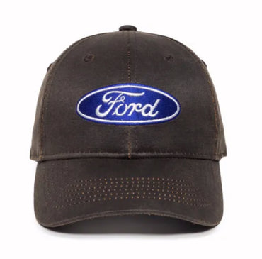 Ford Oilskin Style Embroidered Patch Camo Cap Hat
