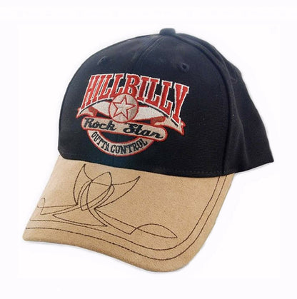 Hillbilly Rock Star Outta Control Embroidered Cap Hat