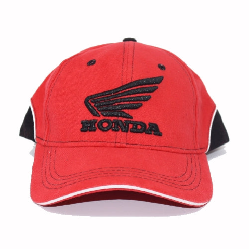 Honda Red With Black Wing Embroidered Cap Hat