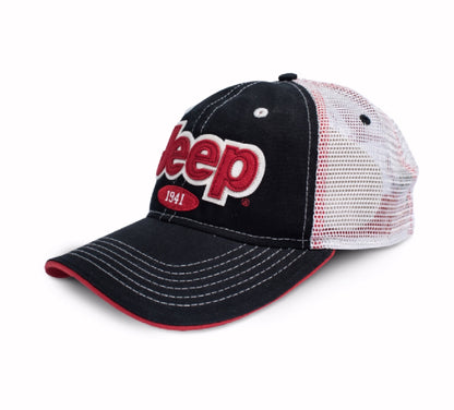 Jeep 1941 Embroidered Patch Mesh Cap Hat