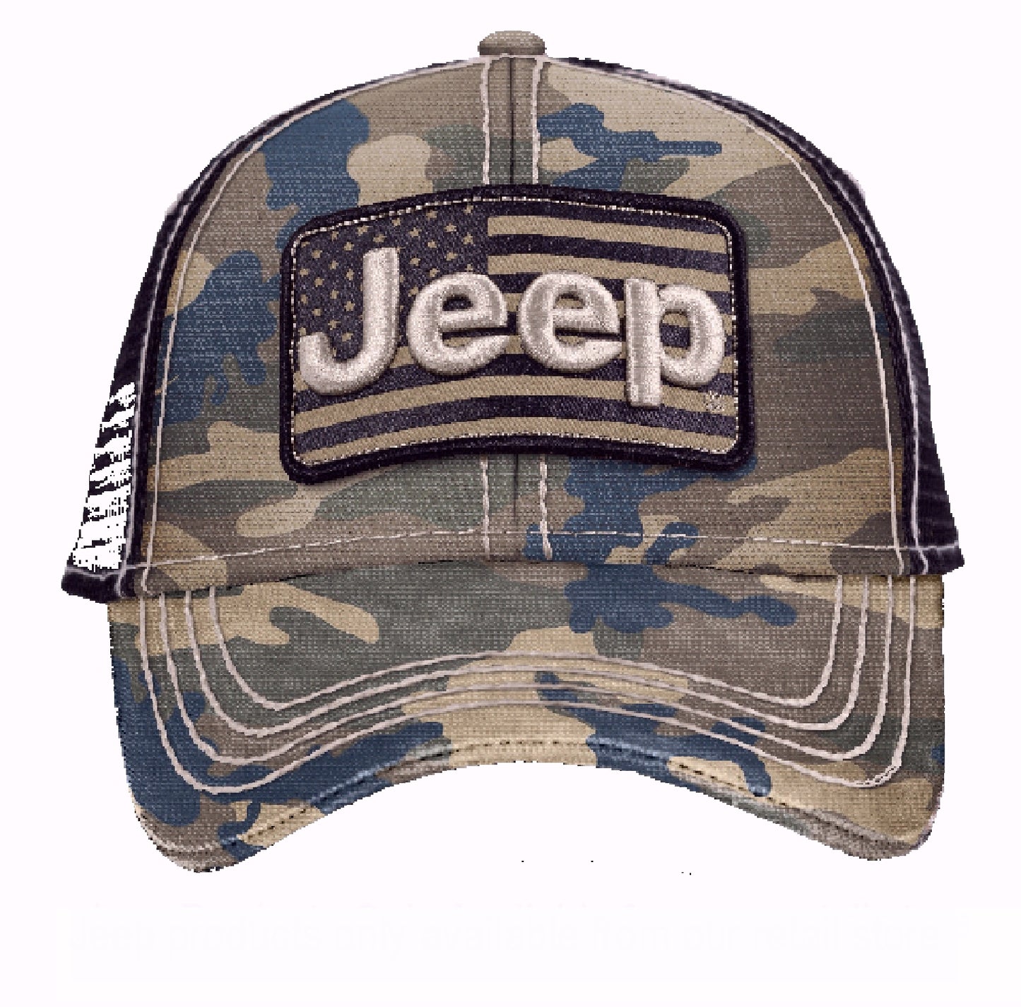 Jeep Camo Flag Mesh Cap Hat