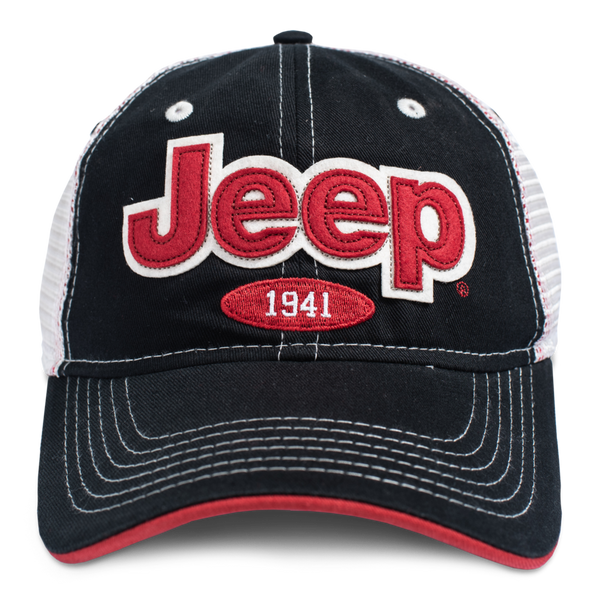 Jeep 1941 Embroidered Patch Mesh Cap Hat