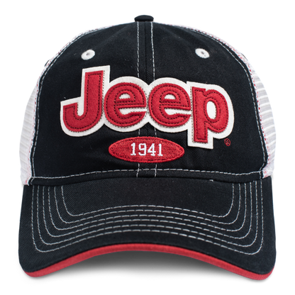 Jeep 1941 Embroidered Patch Mesh Cap Hat