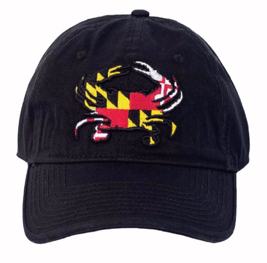 Maryland Flag Crab Embroidered Patch Cap Hat