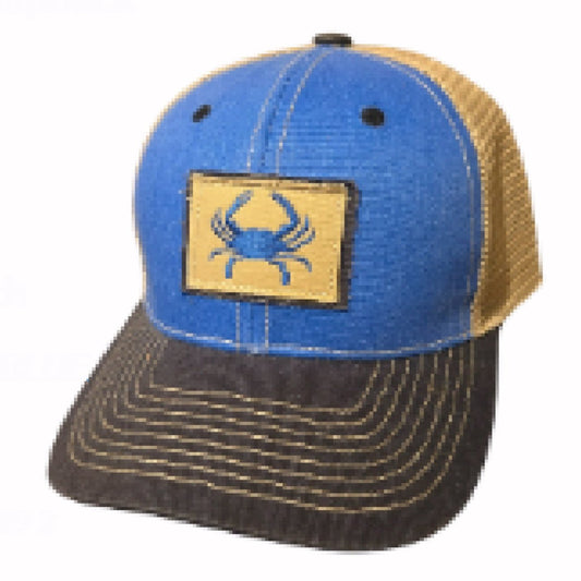 Crab Patch Mesh Blue Snapback Cap Hat