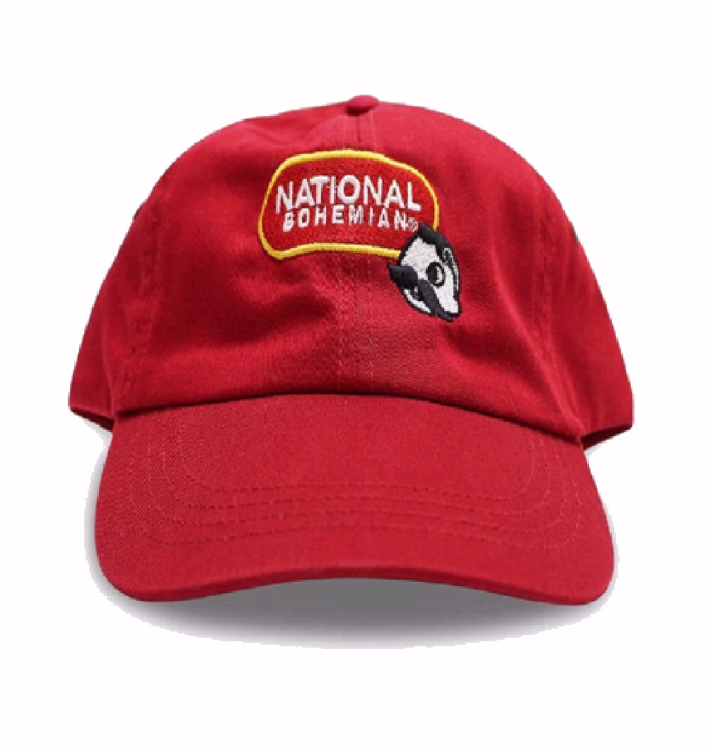 Natty Boh National Bohemian Beer Washed Red Cap Hat