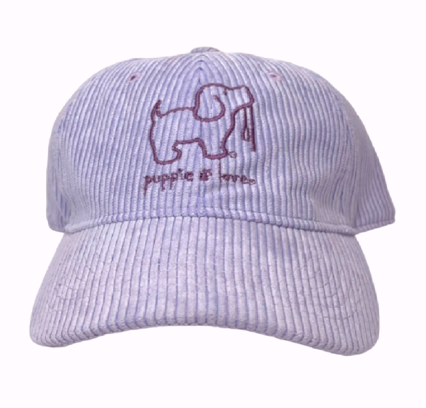 Puppie Love Dog Lavender Purple Corduroy Cap Hat