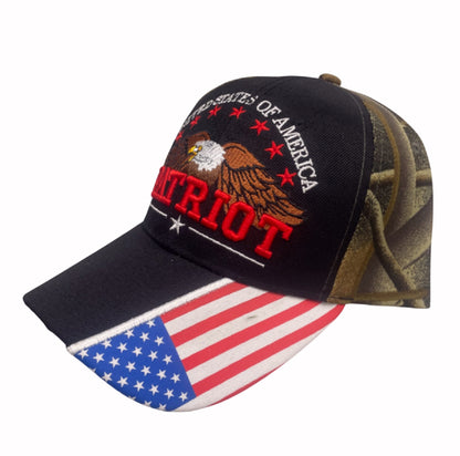 United States of America Patriot Eagle and Flag Embroidered Cap Hat