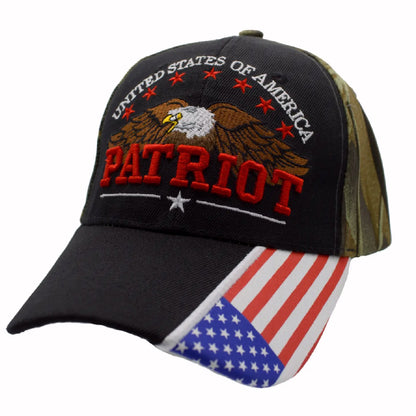 United States of America Patriot Eagle and Flag Embroidered Cap Hat