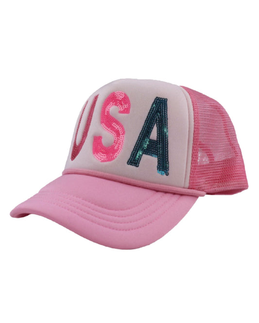 Simply Southern USA Sequined Mesh Cap Hat