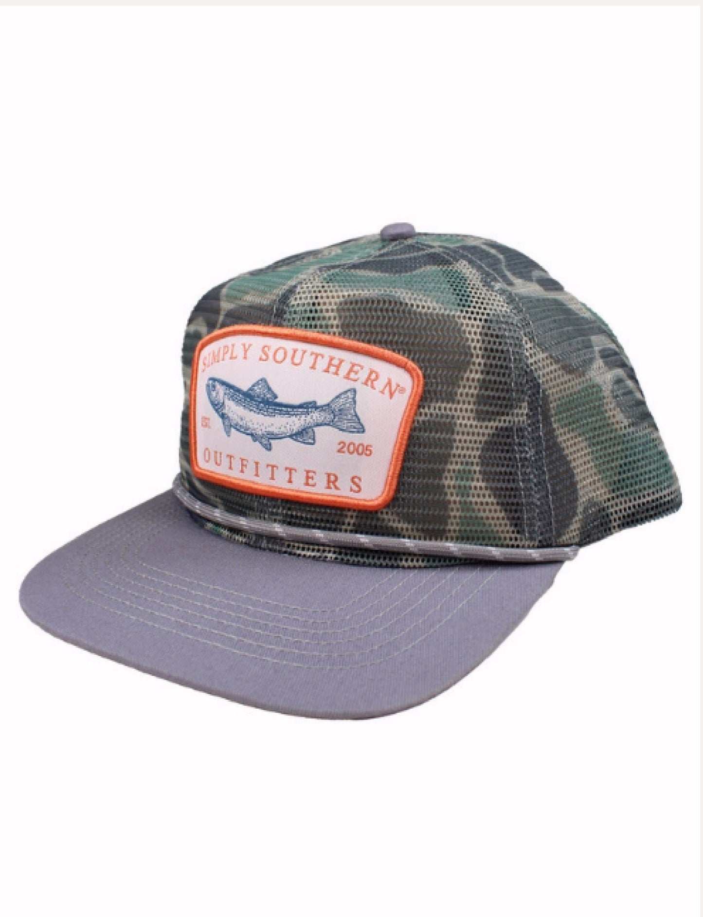 Simply Southern Outfitters Fish Mesh Camo Cap Hat