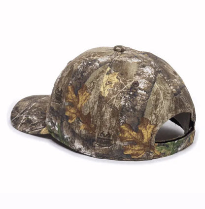 USA Flag Real Tree Camo Embroidered Cap Hat