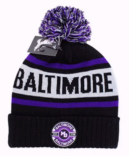 Baltimore Established 1729 Patch POM Beanie Cap