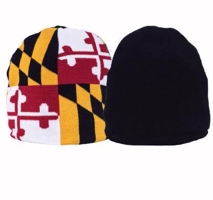 Maryland Flag Reversible Beanie Cap Hat