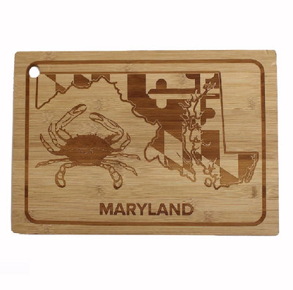 Maryland State and Crab Cutting Board