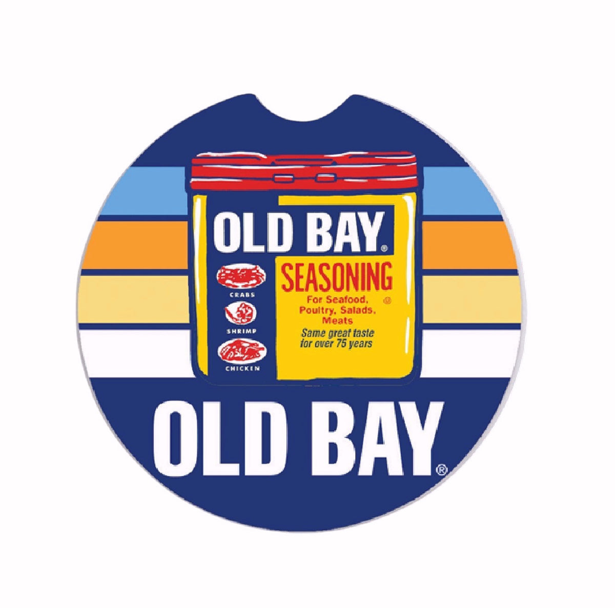 Old Bay Retro Can Logo Car Coaster