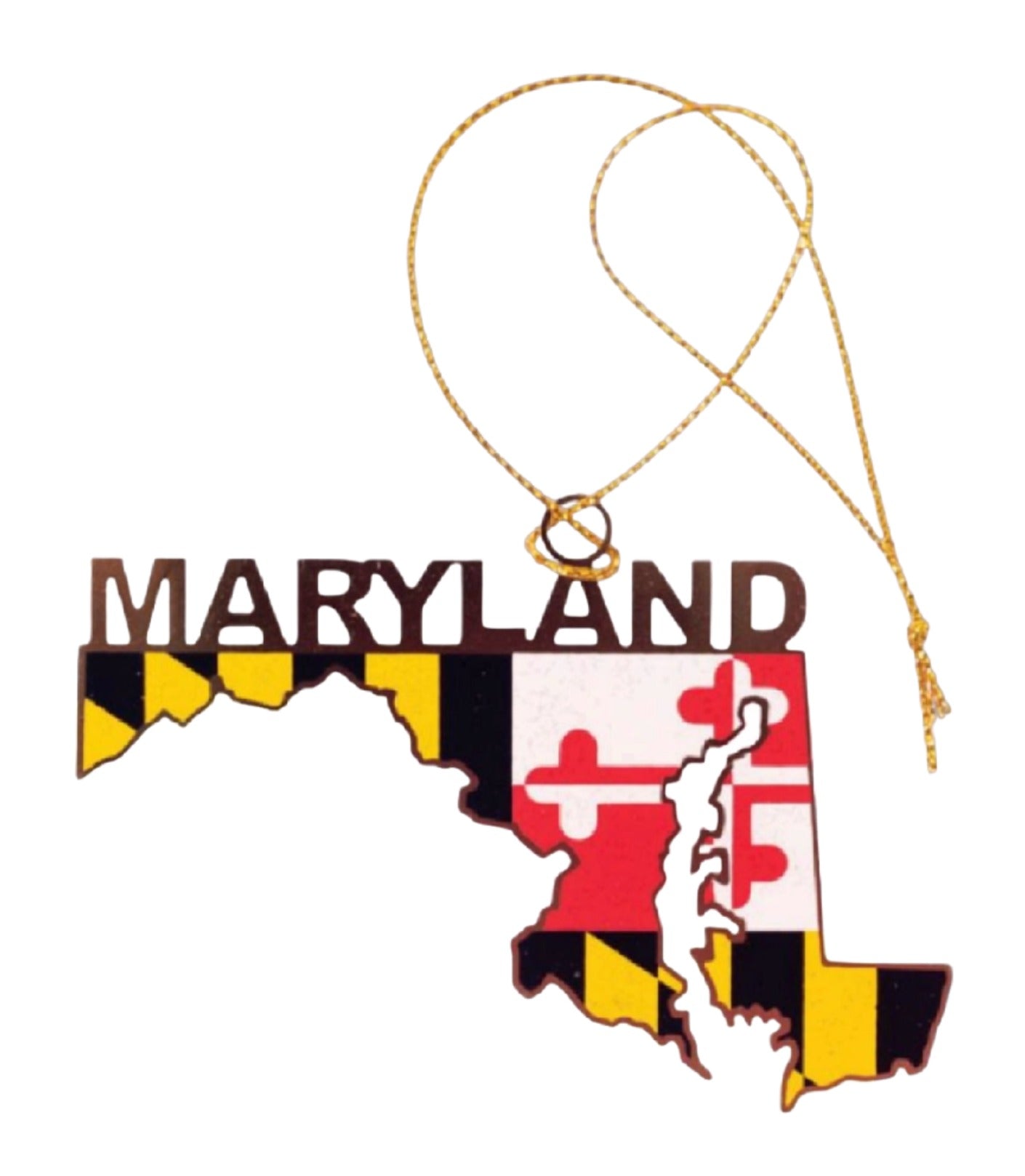 Maryland State Named Metal Holiday Tree Ornament