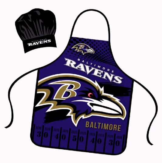 Baltimore Ravens Apron and Hat Set
