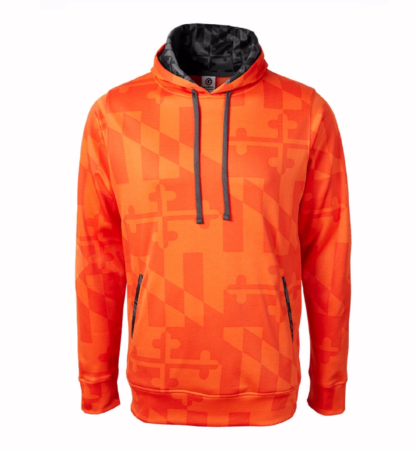 Maryland Ghosted Flag Tribute Orange Hoodie Pullover