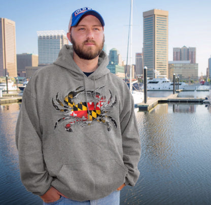 Maryland Ripped Crab Pullover Hoodie