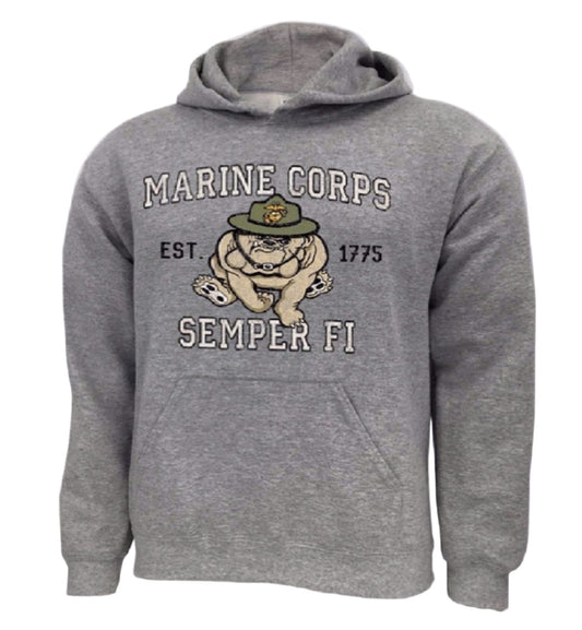 U.S. Marines USMC Retro Bulldog Mascot Hoodie