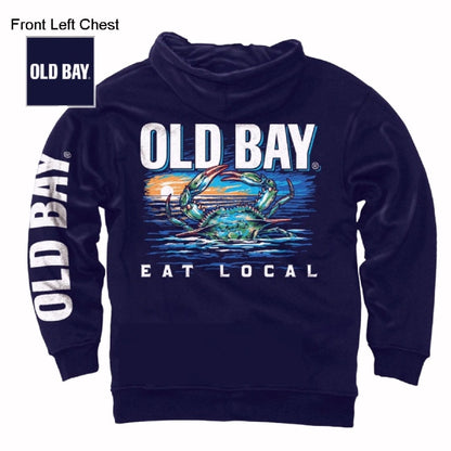 Old Bay Crab Eat Local Pullover Hoodie