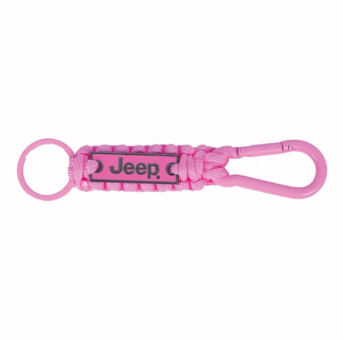 Jeep Logo Paracord with Carabiner Pink Keychain Key Ring