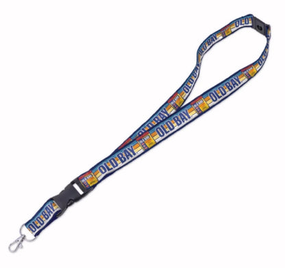 Old Bay Can Logo Multicolor Keyring Keychain and ID Lanyard